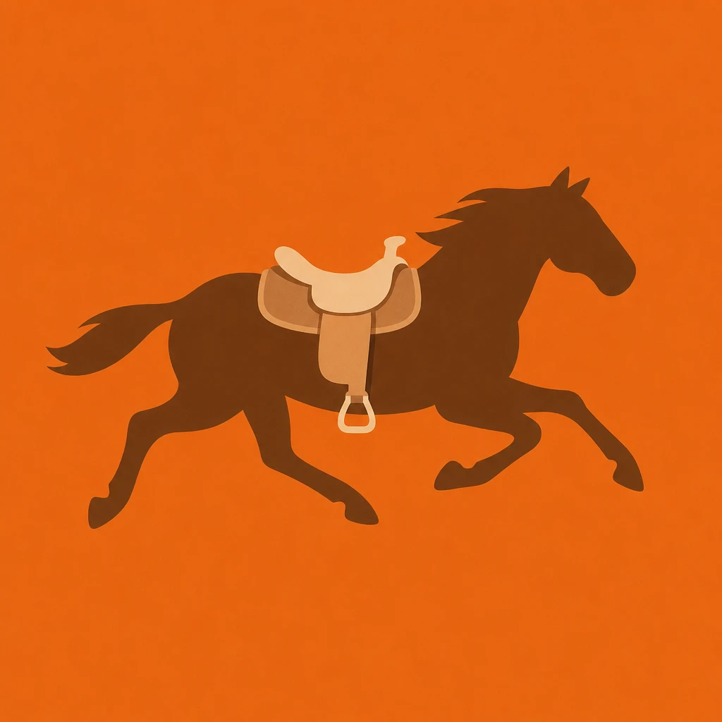 Saddle — a horse in full gallop